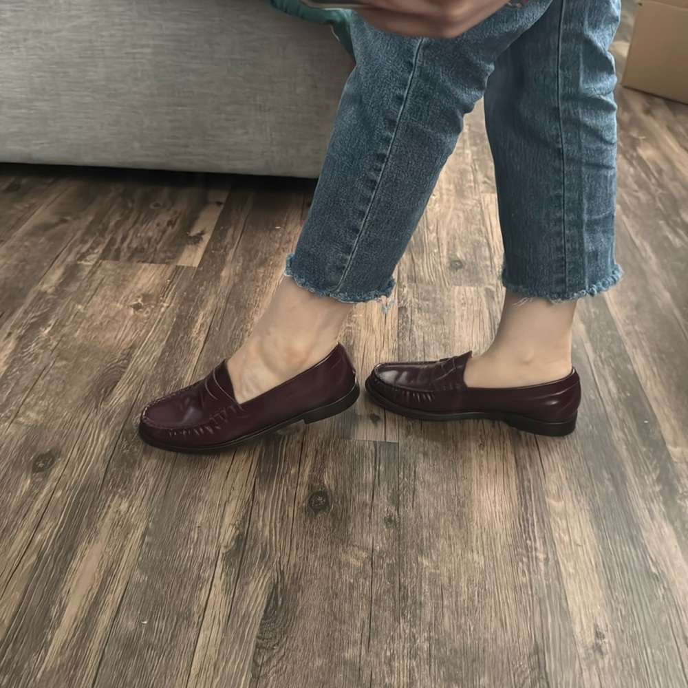 J. Crew rare Burgundy Winona penny loafers in spazzolato Italian leather - Picture 2 of 5